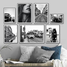 Vintage Camera Car Woman Black White Wall Art Canvas Painting Nordic Posters And Prints Wall Pictures For Living Room Home Decor 2024 - buy cheap