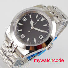 Bliger-Reloj de acero inoxidable para hombre, pulsera con movimiento automático, marcas luminosas, esfera negra, Miyota 8215, 40mm, 316L 2024 - compra barato