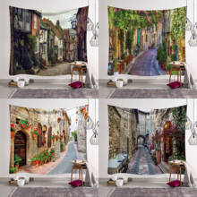 New Zealand Town Style Wall Hanging Polyester Tapestry 3D Printing Bedroom Decoration Countryside Alley Bedspread Wall Blankets 2024 - buy cheap