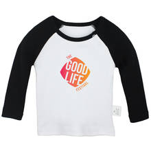 Camisetas de manga larga para niños y niñas recién nacidos, ropa con estampado gráfico "Be the good Fight Music, Enjoy Your Life" 2024 - compra barato