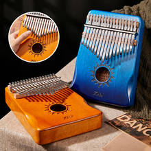 Kalimba de madeira com 21 teclas, brinquedo musical de piano para crianças com 17 teclas, piano para aprender música 2024 - compre barato