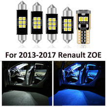 Lâmpada led para carro, 9 peças, luz branca gelo azul canbus, mapa de leitura interno, kit de luz de porta-malas para renault zoé 2013 a 2017 2024 - compre barato