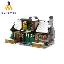 Moc série de natal cena de inverno, trem da cidade de feriado, amigos da rena, blocos de construção, brinquedos de construir para crianças, presente 2024 - compre barato