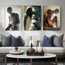 Black and White Man Lady Muscle Sculpture Canvas Art Posters and Nude Prints Wall Art Pictures for Living Room Home Decor 2024 - buy cheap