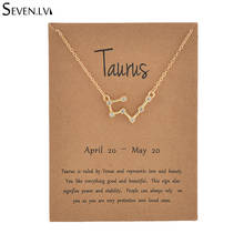 12 constellation Aries Scorpio Necklace female necklace Zodiac Charm Jewelry Fashion Chain Necklaces card jewelry gift for women 2024 - buy cheap