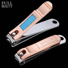 1pcs Professional Nail Cutter Clippers Rose Gold Silver Brown Trimmer With Nail File Pedicure Care Finger Toe Nail Tools CHA05B 2024 - buy cheap