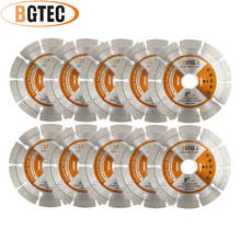 BGTEC 10pcs 125MM Diamond Hot Pressed Segmented Saw Blade 5 inch Cutting Disc for Granite Marble Stone Tile Concrete 2024 - buy cheap