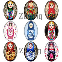 Zdie 10 partes ovais de vidro, cabochões fotográficos tradicionais étnicos, miçangas para colar, broche, joias, achados 2024 - compre barato