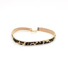 Trendy Vintage Leopard-print Leather Choker Necklace For Women Fashion Jewelry Accessories Wholesale 2024 - buy cheap