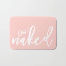 HOT Bathroom Rugs Bathroom Decor Get Naked White on Llight Pink Bath Mat Flannel Absorbent Non Slip Doormat for Entrance Door 2024 - buy cheap