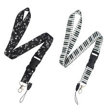PC1124 Musical Piano Keychain Tags Strap Neck Lanyards For Keys ID Card Pass Gym Mobile Phone USB Badge DIY Rope Chain Necklace 2024 - buy cheap