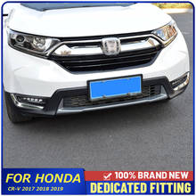 For Honda CR-V CRV 2017 2018 2019 Stainless Steel Front Foglight Cover Trims Headlight Eyebrow Strips Cover Auto Parts 2024 - buy cheap