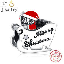 Fc jewelry pingentes originais para bracelete, letras em prata 925, esmalte para santa fé e aerógrafo 2024 - compre barato