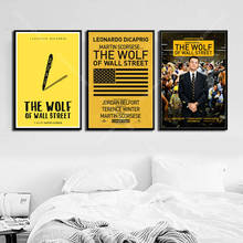 Decoración de arte G356 el lobo de Wall Street, película caliente Leonardo DiCaprio, arte de pared, lienzo, pintura, póster de seda 2024 - compra barato