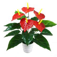 Artificial Plant bonsai Fake Plant Decor flower Simulation Green Plant Plastic Potted For Home desktop Decoration flower bonsai