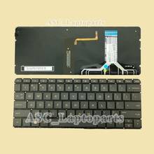 New US QWERTY Keyboard For HP Spectre 13-v000 13-v001dx Laptop , BACKLIT , Brown Printing , without Frame , Black 2024 - buy cheap