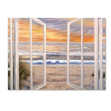 Landscapes Oil painting Wall Art Ocean Window Scene 100% hand Painted Canvas paintings modern artwork for living room wall decor 2024 - buy cheap