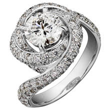 18K Au750 White Gold Ring Women Wedding Anniversary Engagement Party Ring Rotate Round Moissanite Diamond Elegant Trendy Cute 2024 - buy cheap