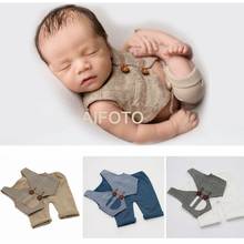 Acessórios para estúdio infantil, roupa de cavalheiro para recém-nascidos, conjunto com calças compridas, adereços para fotos de bebês 2024 - compre barato