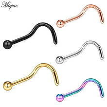 Miqiao 2pcs Stainless Steel 316L Nose Stud Nose Ring Jewelry Unisex 2024 - buy cheap