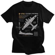 B-17 Flying Fortress Spitfire T Shirt Men Short Sleeve Cotton Tshirt Fighter Plane Tee WW2 War Pilot Aircraft Airplane T-shirt 2024 - buy cheap