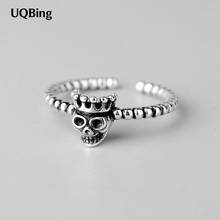 Anillos de plata esterlina 2019 para mujer, argollas Retro con forma de Calavera, para dedo abierto, regalos, joyería, 925 2024 - compra barato