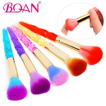 BQAN, кристальная ручка, щетка для очистки ногтей, инструмент для художественного ухода, маникюра, педикюра, мягкая пудра, средство для удаления пыли, очищающая кисть 2024 - купить недорого