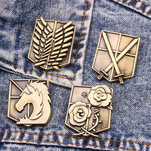 Japan Anime Jewelry Vintage Attack On Titan Pins Brooch Legions Badge Unicorn Lapel Pin Brooches For Fans Collection 2024 - buy cheap
