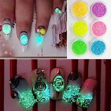 8pcs Women Fashion Glitter Luminous Nail Art Stickers Tips Manicure Glow In The Dark beauty supplies 2024 - buy cheap