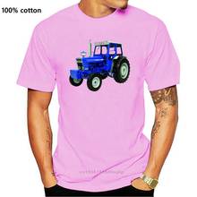 Camiseta azul Old Fords Tractor, camiseta de tendencia interesante, ropa de calle de diseño transpirable, primavera y otoño 2024 - compra barato