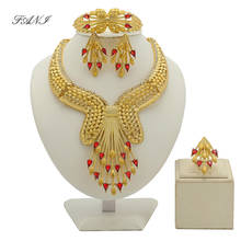 Fani-Conjuntos de joyas coloridas de oro para mujer, conjunto de joyería nigeriana para boda, al por mayor, conjunto de joyería para disfraz, Dubai 2020 2024 - compra barato