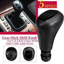5 Speed Manual Leather Gear Shift Knob Shifter Lever for Mercedes Benz C Class W202 CLK Class W208 E Class W210 2024 - buy cheap