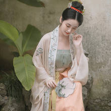 Vestido hanfu, roupa de fadas clássica chinesa antiga para dança, performance de palco, trajes tradicionais da dinasmo das canções, roupas de fadas para mulheres dql3927 2024 - compre barato