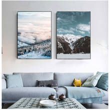 Winter Snow Mountain Landscape Canvas Painting Nordic Decoration Home Art Posters and Prints for Living Room Decor Wall Pictures 2024 - buy cheap