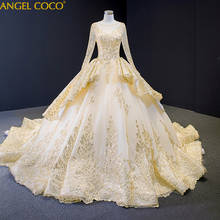 Luxury Golden Sweetheart Wedding Dress Maternity Dresses Train Plus Size Wedding Gowns Bridal Tulle Mariage Vestido De Casamento 2024 - buy cheap