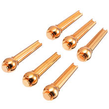 6pcs Brass Acoustic Guitar Bridge Pins Guitar Strings Fixed Cone String Pins Nails Replacement Guitar Accessories 2024 - buy cheap