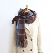 Новинка 2020, классический Фирменный шарф, шотландский клетчатый мужской и женский зимний шарф, теплый шарф, модный Повседневный Шарф из искусственного кашемира 2024 - купить недорого