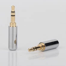Conector jack de áudio de 3.5mm, 6 peças, 3 polos, metal banhado a ouro, adaptador de fone de ouvido, solda para fone de ouvido estéreo diy
