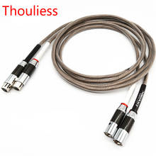 Thouliess HIFI пара, однокристальный серебристый Nordost Odin 3pin XLR, сбалансированный контрольный соединительный кабель с разъемом из углеродного волокна 2024 - купить недорого