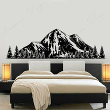 Beautiful Snowy Mountains Landscape Winter Nature Wall Stickers Vinyl Home Decor Living Room Bedroom Decals Removable Mural 4357 2024 - buy cheap