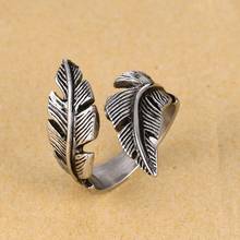 New Charm Feather Finger Ring For Women Men Vintage Boho Knuckle Party Rings Punk Jewelry Girls Gift 2020 2024 - buy cheap