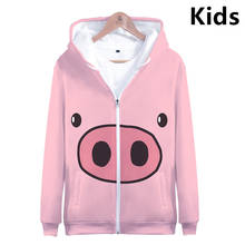 3 To 14 Years Kids Hoodies Lucky Pig 3d full Printed Hoodie Sweatshirt boys girls Streetwear Cute Pig Jacket Coat Teen Clothes 2024 - buy cheap