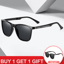 Солнцезащитные очки в металлической оправе Для мужчин Suqare поляризованные сплав Frame крутые солнцезащитные очки для вождения, UV400 черные туфли высокого качества солнцезащитные очки с красной коробкой 2024 - купить недорого