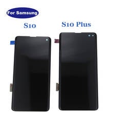 Tela amoled sensível ao toque para substituição, compatível com samsung galaxy s10, s10 plus, g973f, g973, g975, g975f 2024 - compre barato