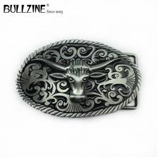 Bullzine-Cinturón de cabeza de toro occidental de aleación de zinc, hebilla de acabado, FP-03386, vaquero de lujo, regalo 2024 - compra barato