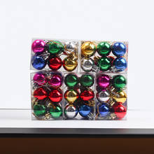 Bolas de Navidad de 3cm para decoración de árbol de Navidad, adornos de poliestireno de colores mezclados, regalos de Año Nuevo de EE. UU. Para el hogar, 12 Uds., 2019 2024 - compra barato