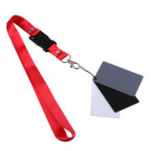 3 In 1 White Black Grey Balance Cards 18 Degree Gray Card S Size With Neck Strap Photography Accessories For Digital Cameras 2024 - buy cheap