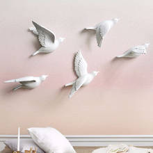 Европейская настенная 3D Наклейка на стену, 3D украшение на стену в виде птицы, фон для гостиной, украшение на стену с подвеской, украшение на стену 2024 - купить недорого