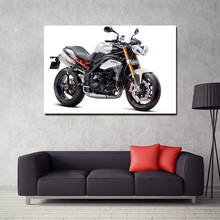 Quadros triunfo street triplo super motocicletas pintura em tela arte de parede para sala de estar decoração de casa cartaz 2024 - compre barato