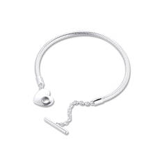 Moment-pulsera de cadena de serpiente con forma de T para mujer, accesorio Original de plata, abalorio, fabricación de joyería 2024 - compra barato